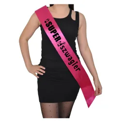 Szarfa FUKSJA Ślub Super Szwagier